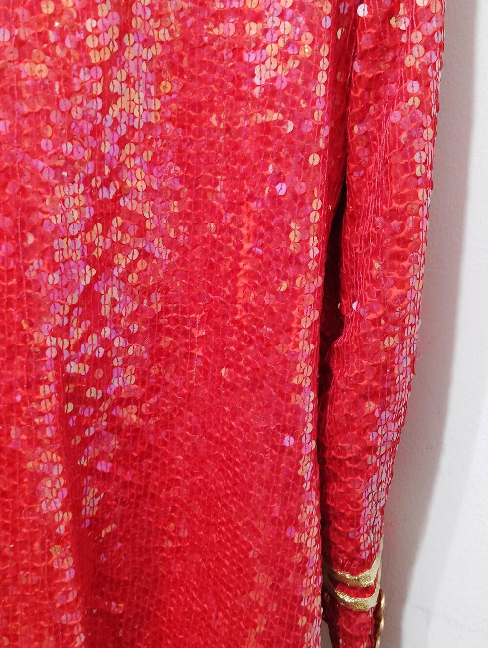 Red Sequin Double-Breasted Jacket with Gold Buttons 😮‍💨🔥🫰🏾(w/FLAW) - Picture 13 of 13